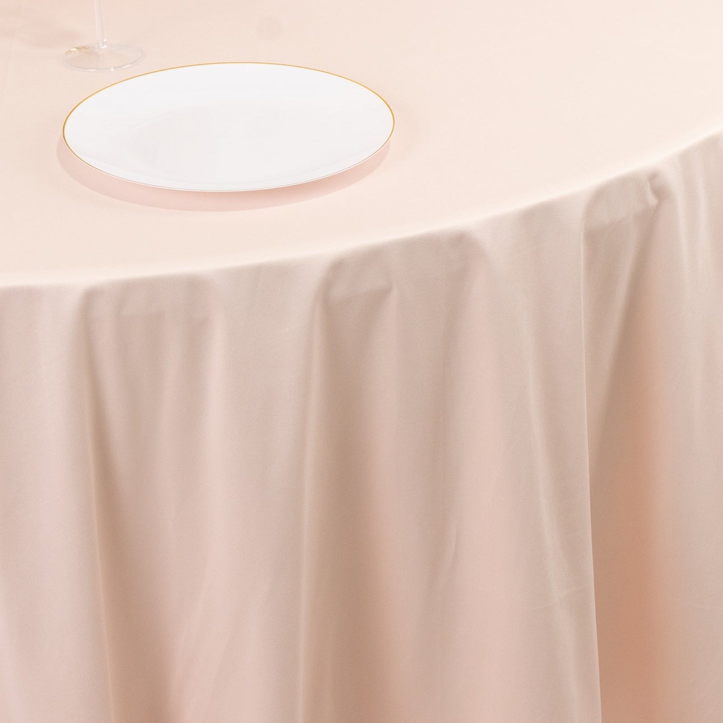Scuba Round 108" Tablecloth Blush - Wrinkle Free & Stain Resistant Table Cover