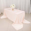 Scuba Rectangular 90"x156" Tablecloth Blush - Wrinkle Free, Stain Resistant & Seamless Table Cover