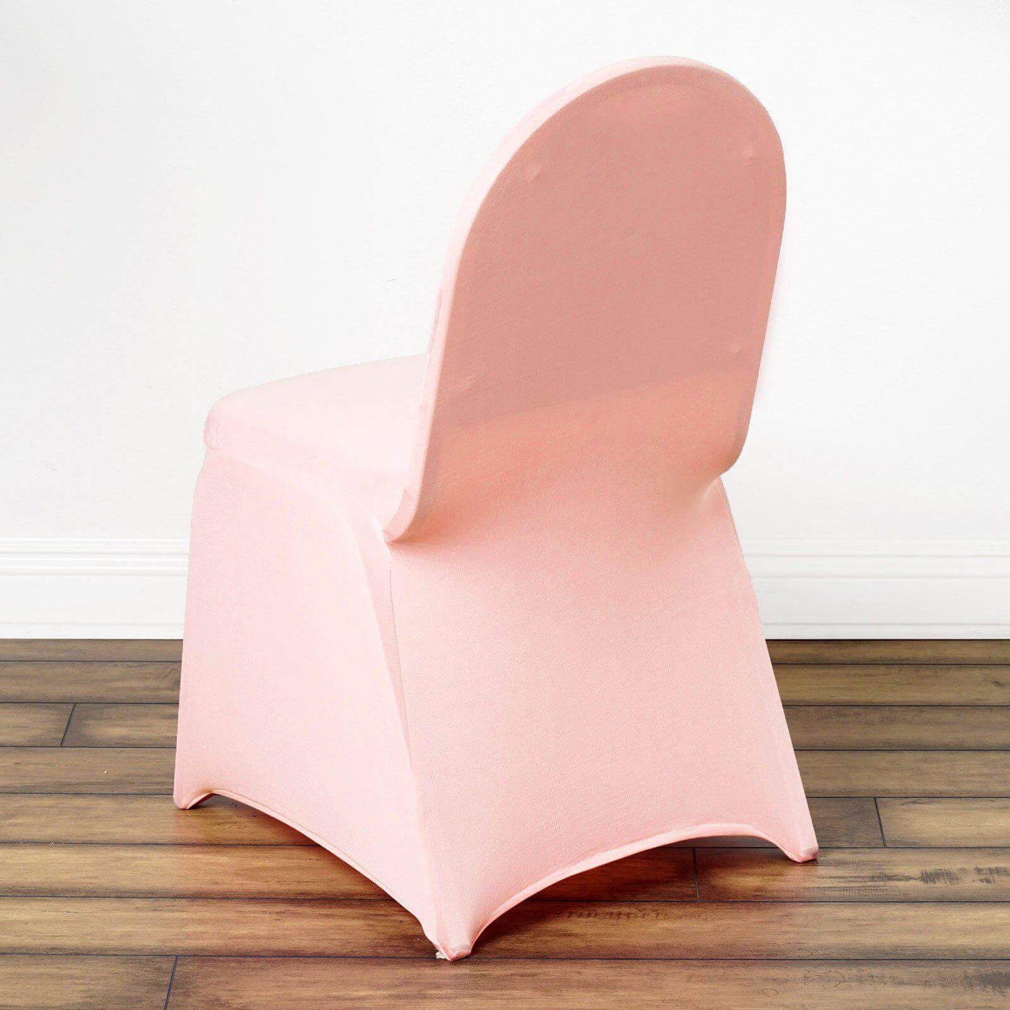 Spandex Chair Cover for Banquet Chairs Blush - Stretch 160GSM Fabric with Slip-On Slipcover