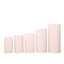 Set of 5 Blush Spandex Cylinder Pedestal Stand Covers, Stretchable Pillar Prop Covers - 160 GSM