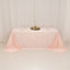 Lamour Satin 90"x132" Rectangle Tablecloth Blush - Soft & Silk-Like Seamless Table Cover