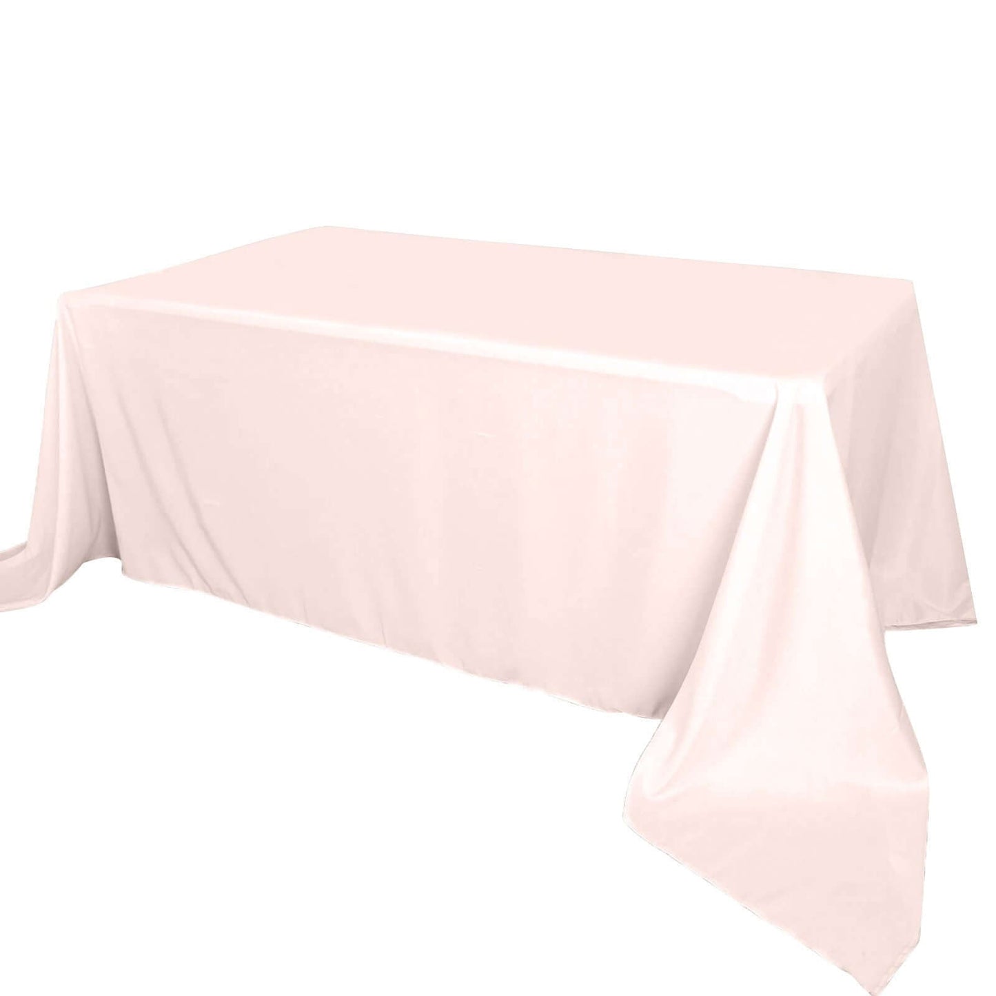Polyester 90"x156" Rectangle Tablecloth Blush - Seamless Wrinkle-Resistant Table Cover