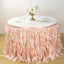 Taffeta 17ft Table Skirt Blush - Cascading Curly Willow Style Table Cover