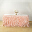 Taffeta 17ft Table Skirt Blush - Cascading Curly Willow Style Table Cover
