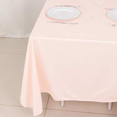 Scuba Square 70"x70" Tablecloth Blush - Wrinkle Free & Stain Resistant Table Cover