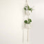 2-Tier Hanging Planter Basket with Tassels Ivory Double Boho Design - Cotton Rope Indoor Decorative Holders