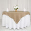 Burlap 72"x72" Faux Jute Table Overlay Square Tablecloth Natural - Boho Chic Design for Vintage Celebrations