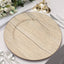 6-Pack Plastic Round Charger Plates 13" in Natural with Faux Wood Finish, Rustic Boho Chic Dinner Party Charger Tableware