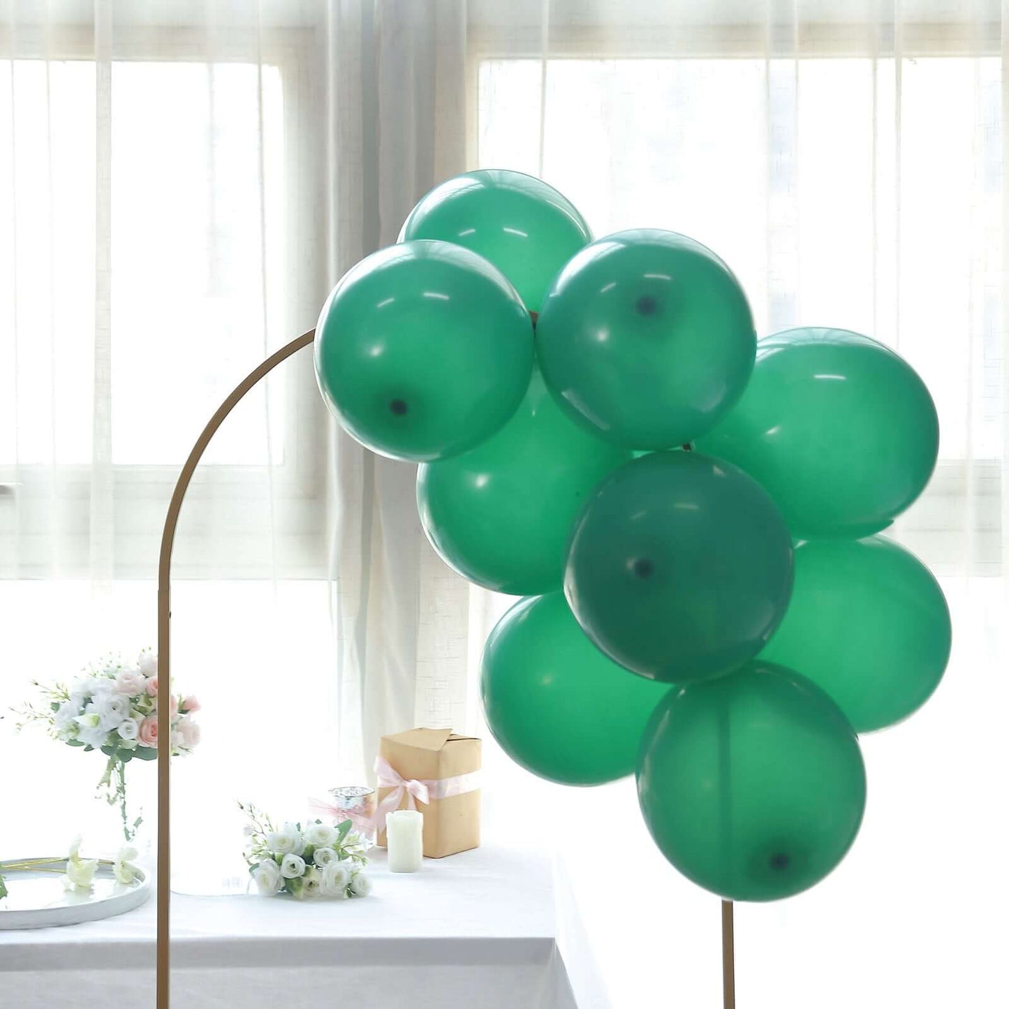 25 Pack 12" Matte Pastel Hunter Emerald Green Helium Air Latex Party Balloons