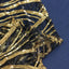 Mesh 90"x156" Rectangle Tablecloth Black/Gold - Wave Sequin Embroidered Table Cover