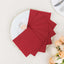 20 Pack Linen-Like Paper 5"x5" Napkins Burgundy - Highly Absorbent Airlaid Napkins