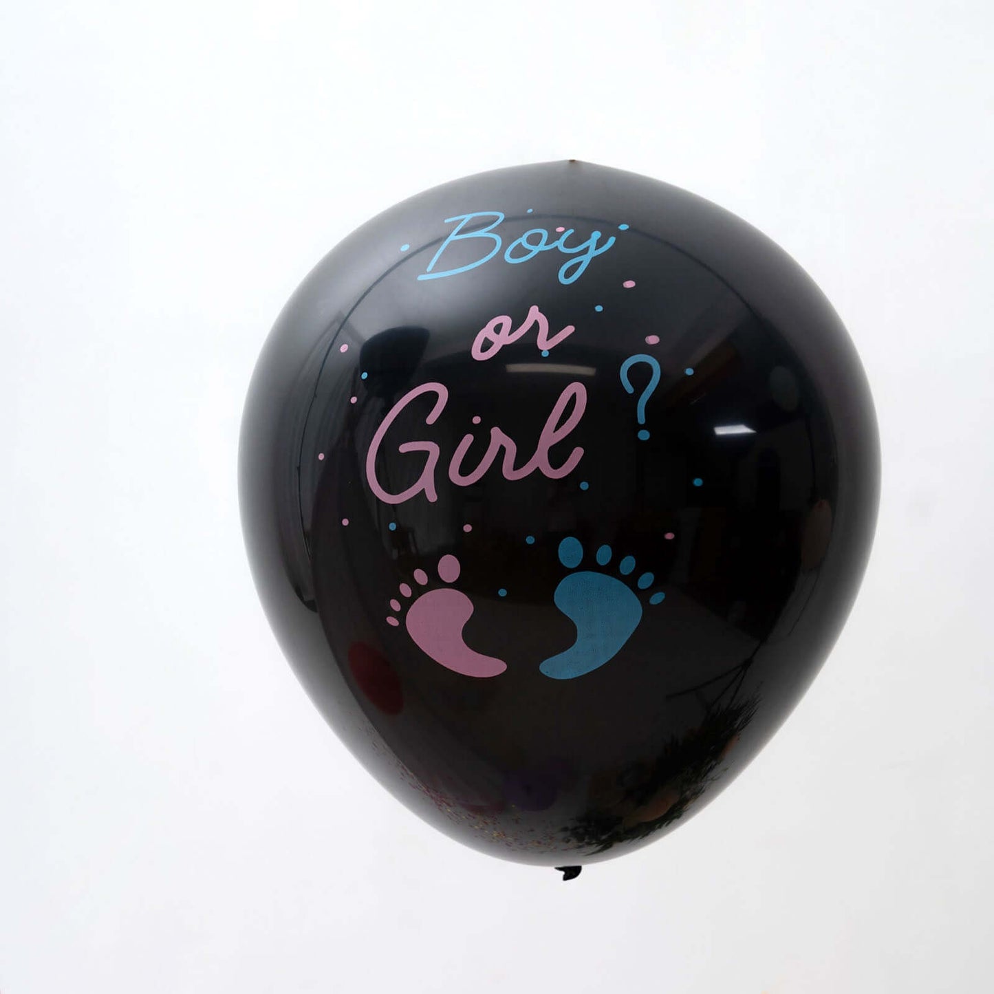 24" Gender Reveal Pink Confetti Filled Boy Or Girl Print Latex Balloon
