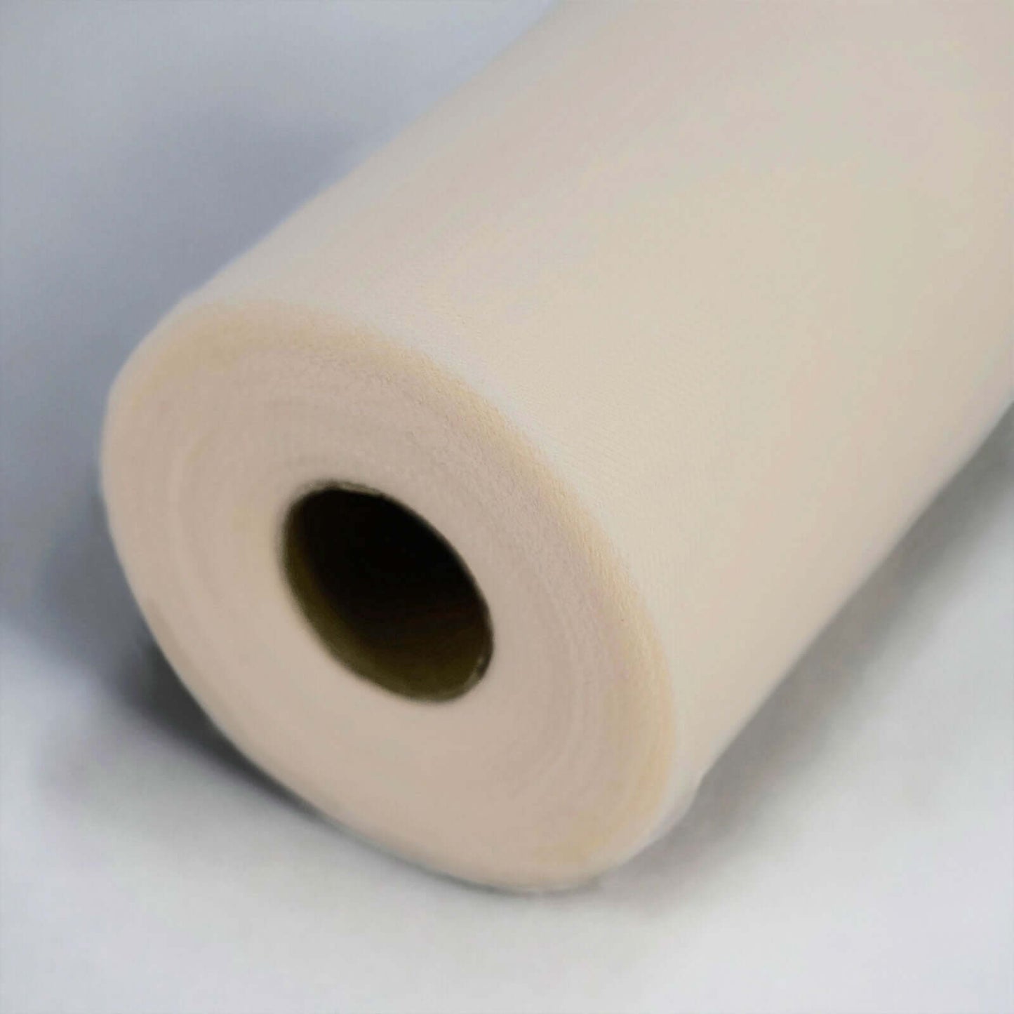 6"x100 Yards Beige Tulle Fabric Bolt, Sheer Fabric Spool Roll For Crafts