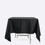 100% Cotton 70"x70" Square Tablecloth Black Linen - Soft & Breathable Fabric Table Cover