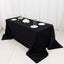 100% Cotton 90"x132" Rectangle Tablecloth Black Linen - Seamless, Soft & Breathable Table Cover