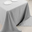 Premium Polyester 90"x132" Rectangle Tablecloth Silver - Seamless 220GSM Stain-Resistant Table Cover