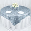 Taffeta 72"x72" Table Overlay Square Tablecloth Dusty Blue - 3D Leaf Petal Table Cover