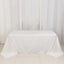 100% Cotton 90"x132" Rectangle Tablecloth White Linen - Seamless, Soft & Breathable Table Cover