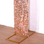 8ft Rose Gold Double Sided Big Payette Sequin Open Arch Wedding Arch Cover, U-Shaped Fitted Wedding Backdrop Slipcover