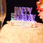 LED Cake Topper Multicolor Flashing Clear Acrylic - Perfect Happy Birthday Party Decor 5"x3"