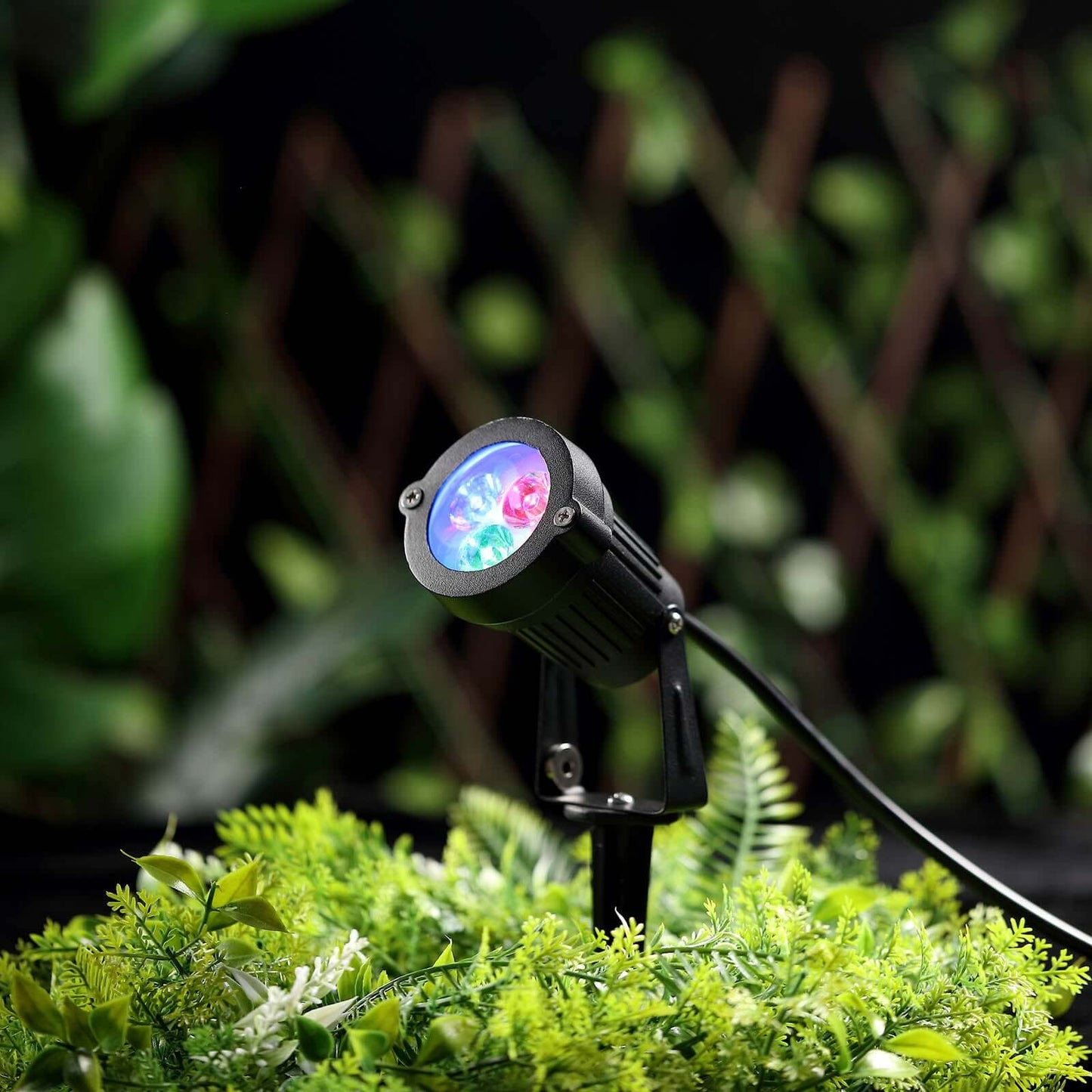 6W Multicolor RGB LED Backdrop Uplight, Indoor Outdoor Spotlight With Remote