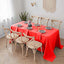 Polyester 90"x132" Rectangle Tablecloth Red - Seamless Wrinkle-Resistant Table Cover