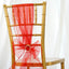 5 Pack Organza Chair Sashes Red - Reusable Sheer Chair Bows 6"x108"