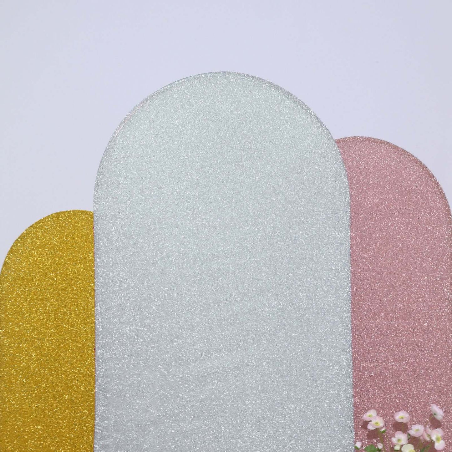 7ft Silver Shimmer Tinsel Spandex Chiara Backdrop Stand Cover For Fitted Round Top Wedding Arch