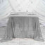 Sequin 90"x90" Table Overlay Square Tablecloth Silver - Sparkly Table Cover