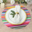 10-Pack Disposable Table Placemats with Multicolor Mexican Serape Fiesta Striped Print - 300GSM Festive Paper Placemats for Cinco de Mayo & Mexican-Themed Events 13"