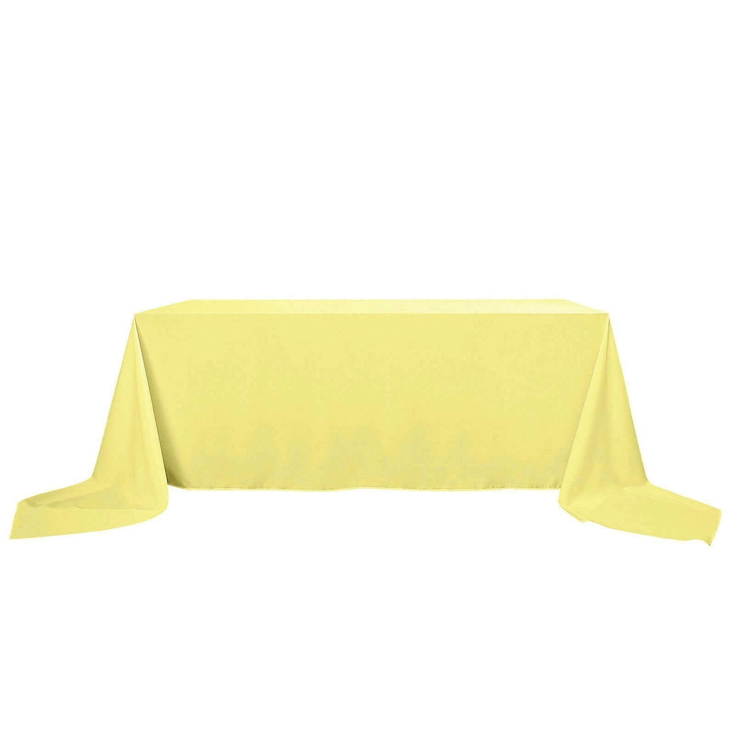 Polyester 90"x156" Rectangle Tablecloth Yellow - Seamless Wrinkle-Resistant Table Cover