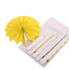 Set of 6 Yellow Hanging Paper Fan Decorations, Pinwheel Wall Backdrop Party Kit - 8", 12", 16"