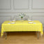 Plastic Table Cover White/Yellow Checkered Rectangle - Lightweight PVC Disposable Tablecloth 54"x108"