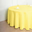 Polyester 120" Round Tablecloth Yellow - Seamless Wrinkle-Resistant Table Cover