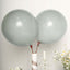 10 Pack 18" Matte Pastel Silver Helium or Air Latex Party Balloons
