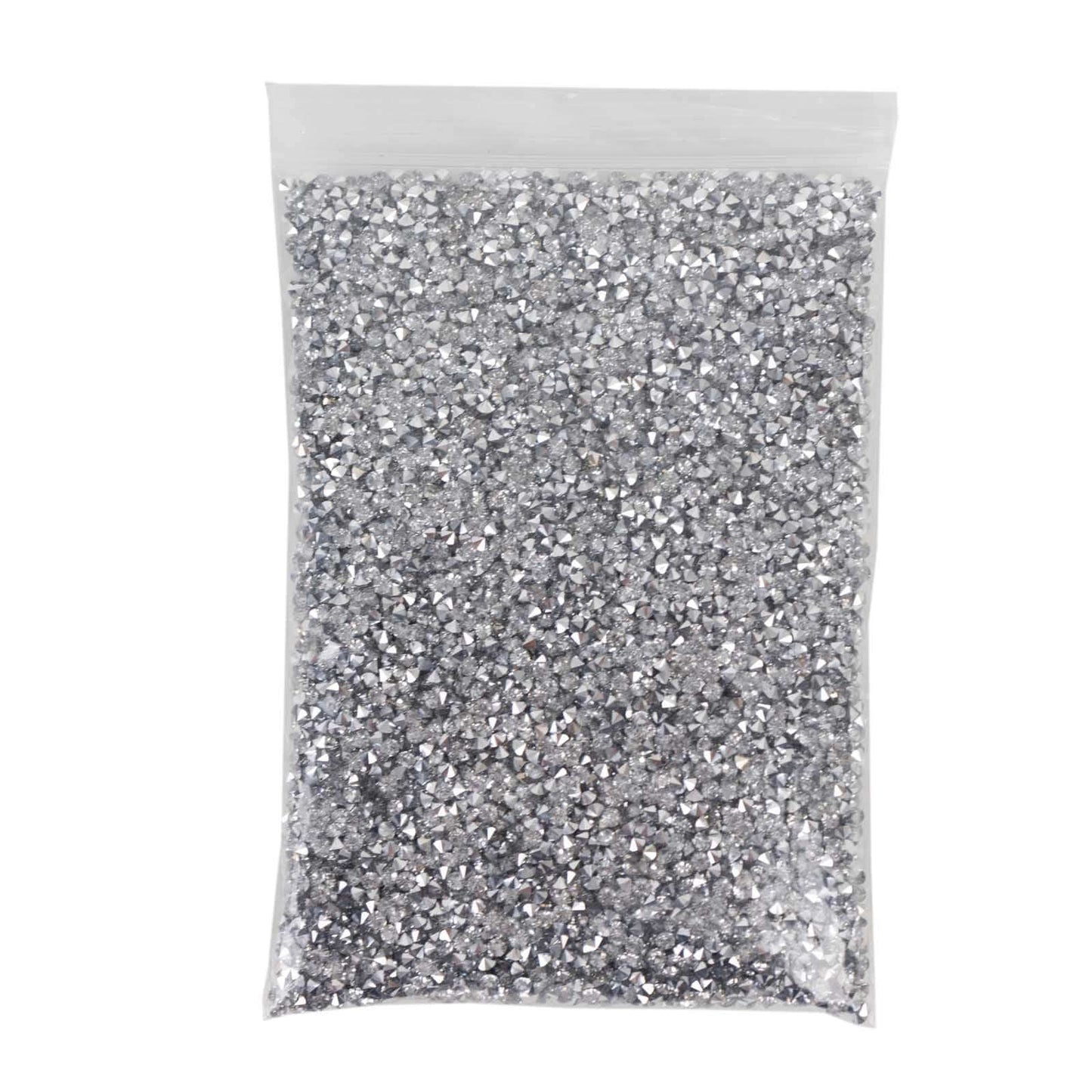 14400 Pcs Faux Diamond Rhinestone Vase Fillers Silver, Wedding Table Scatter Gems Sparkling Decorative Design 3mm