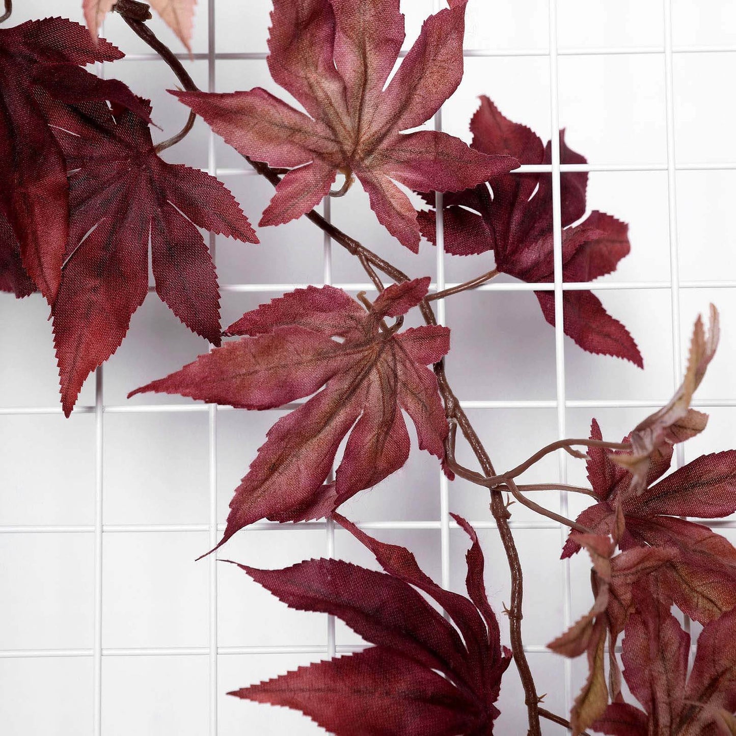 6ft Burgundy Artificial Silk Maple Leaf Hanging Fall Garland Vine