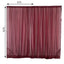2 Pack Burgundy Sheer Chiffon Event Curtain Drapes, Durable Flame Resistant Organza Backdrop Event Panels With Rod Pockets - 10ftx10ft