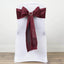 5 Pack Polyester Chair Sashes Burgundy 6"x108"