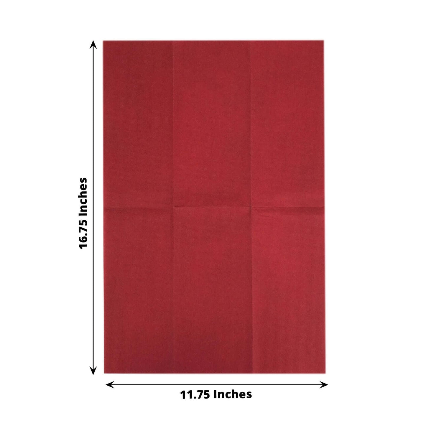 20 Pack Linen-Like Paper 8.5"x4" Napkins Burgundy - Highly Absorbent & Disposable Airlaid Guest Towels