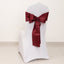 5 Pack Lamour Satin 6"x106" Chair Sashes Burgundy - Stylish Reusable Decorative Bows