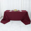 Premium Polyester 90"x156" Rectangle Tablecloth Burgundy - Seamless 220GSM Stain-Resistant Table Cover