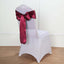 5 Pack Satin Chair Sashes Burgundy - Durable Chair Bows with Shiny Finish 6"x106"