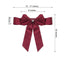 5 Pack Satin Faux Leather Chair Sashes Burgundy - Durable Double Sided Pre-tied Bow Tie Chair Bands with Diamond Rhinestone Buckles