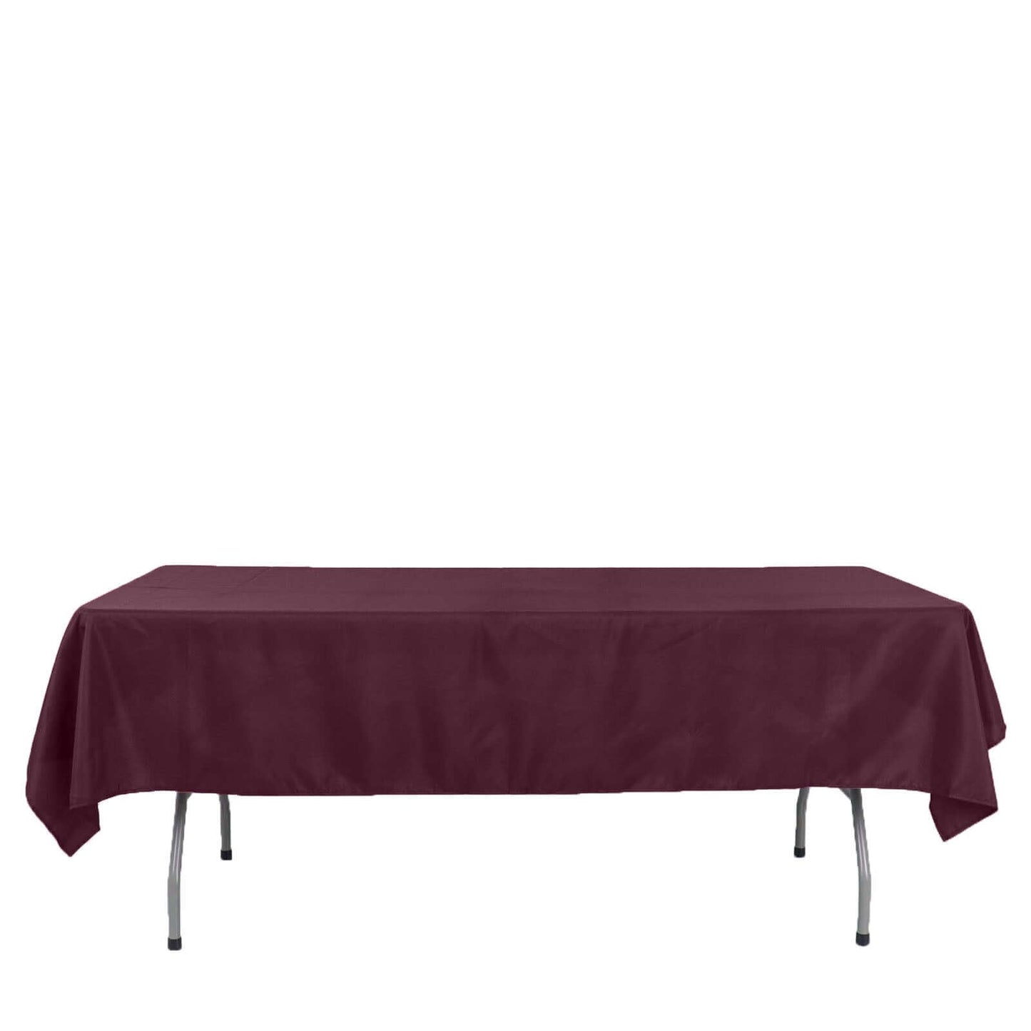 Polyester 54"x96" Rectangle Tablecloth Burgundy - Wrinkle-Resistant & Easy-to-Care Table Cover