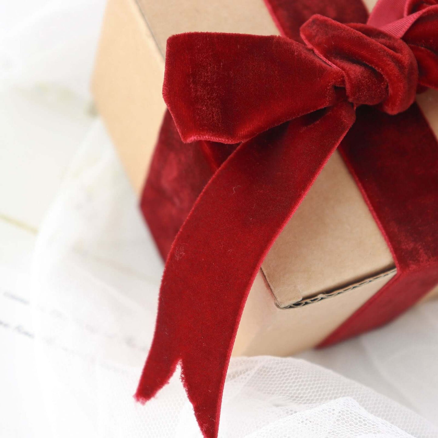 10 Yards Burgundy 1" Velvet Single Faced Ribbon Spool, DIY Craft Supplies, Velvet and Nylon Ribbon Roll