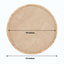 4-Pack Placemats Braided Edge Design Natural Burlap Jute Round - Rustic Farmhouse Style with Trim 15"