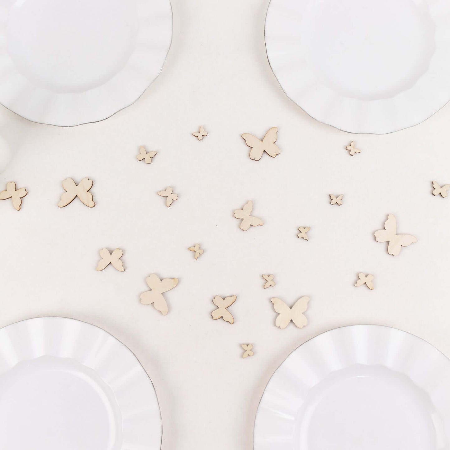 100-Pack Wood Butterfly Confetti DIY Craft Wood Slices, Smooth and Versatile for Arts & Crafts