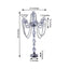 4-Arm Crystal Chandelier Candelabra Silver Metal - Sophisticated Taper Candlestick Holder Table Centerpiece 35"