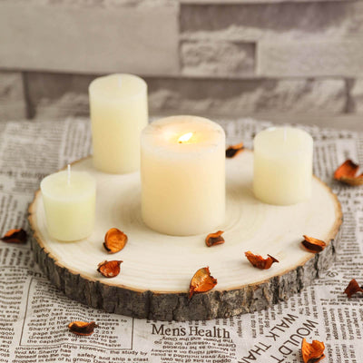 Rustic Poplar Wood Slices Round - Perfect Table Centerpieces for Weddings 12" Dia